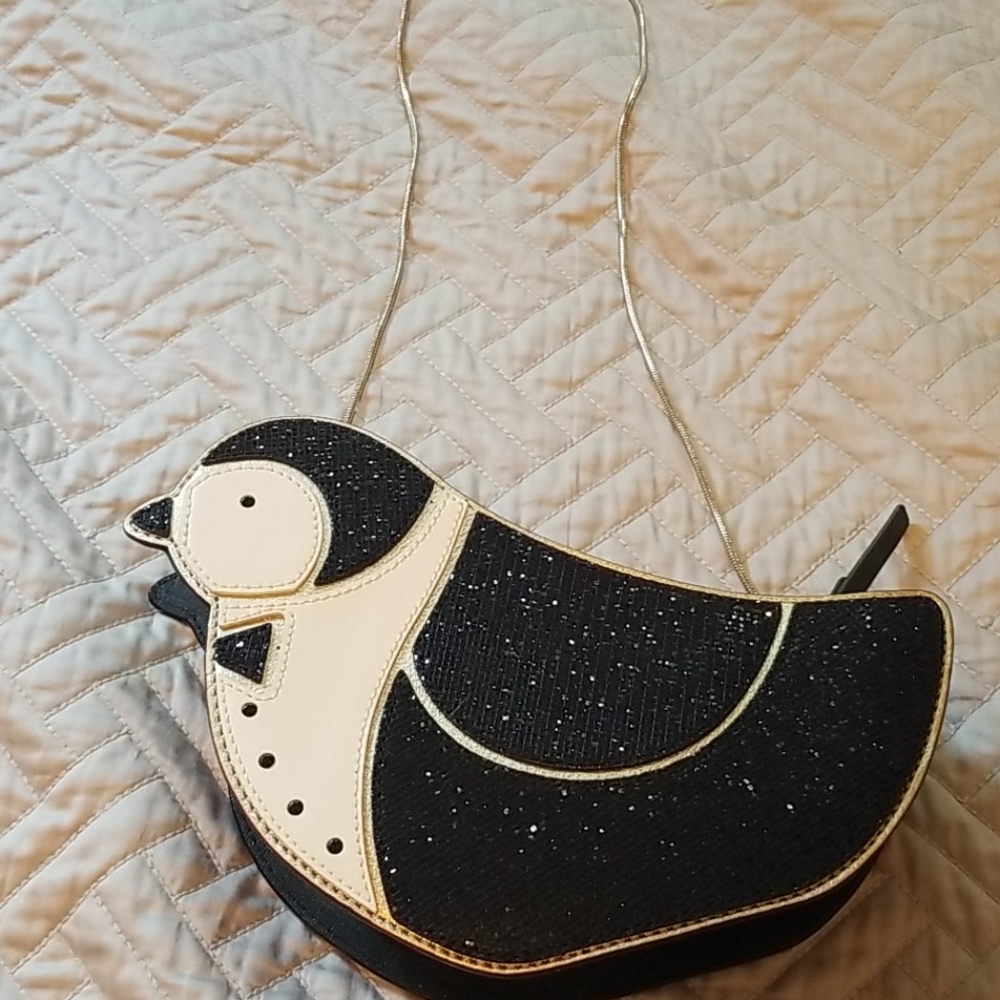 Brand new nwt kate spade sparkly penguin crossbody